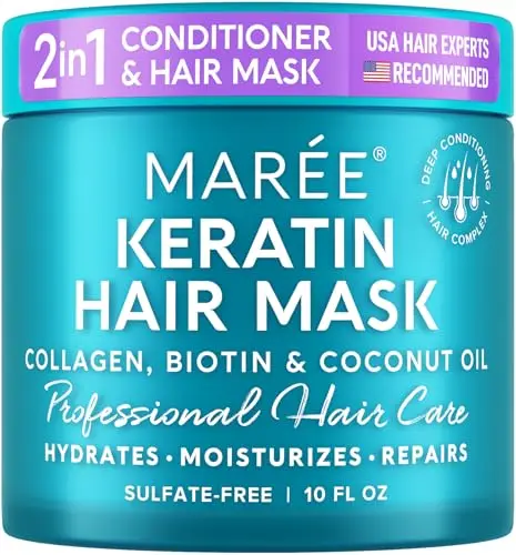 MAREE Keratin Hair Mask for Damaged Hair tub