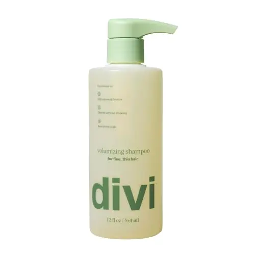 Divi Volumizing Shampoo bottle for fine hair and scalp balance