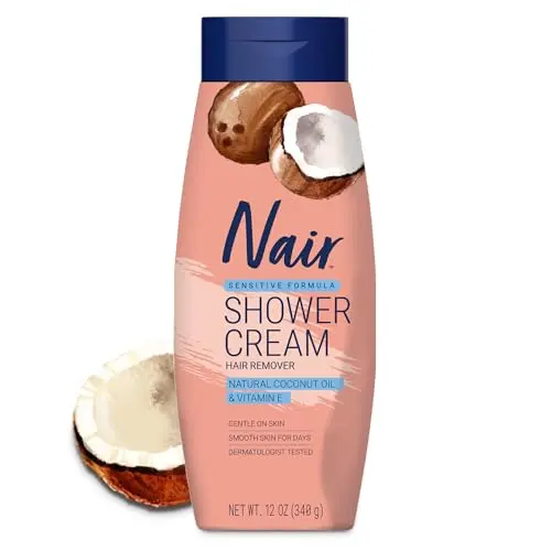 Nair Sensitive Shower Cream hair removal bottle with pump