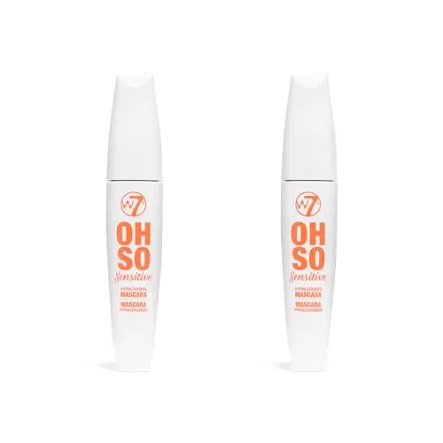 W7 Oh So Sensitive Hypoallergenic Black Mascara twin pack