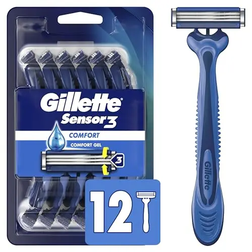Gillette Sensor3 Comfort disposable razor 12-count pack