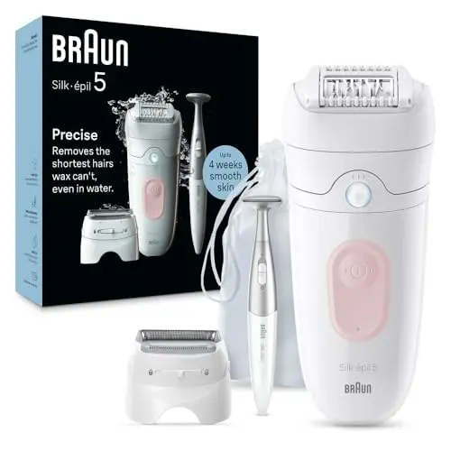 Braun Silk-epil 5 epilator in rose gold with trimmer attachment