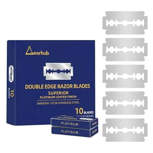 Gearhub Premium 10 Count Double Edge Safety Razor Blades