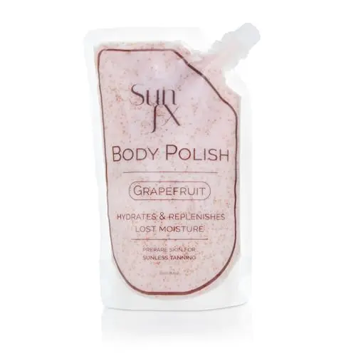 SunFX Grapefruit Body Polish jar with cream scrub