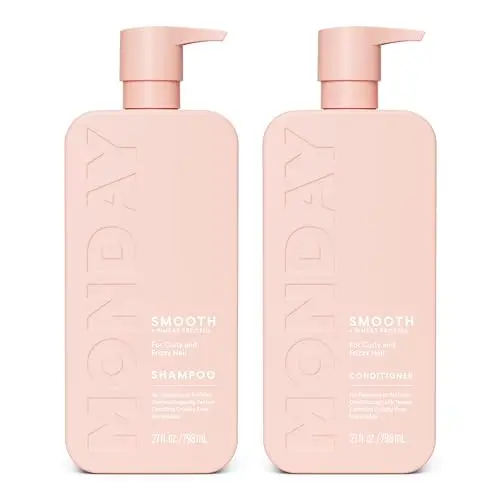 MONDAY HAIRCARE Smooth shampoo and conditioner set for frizzy, coarse hair