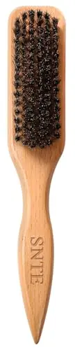 Samnyte boar bristle slick back hair brush with beechwood handle