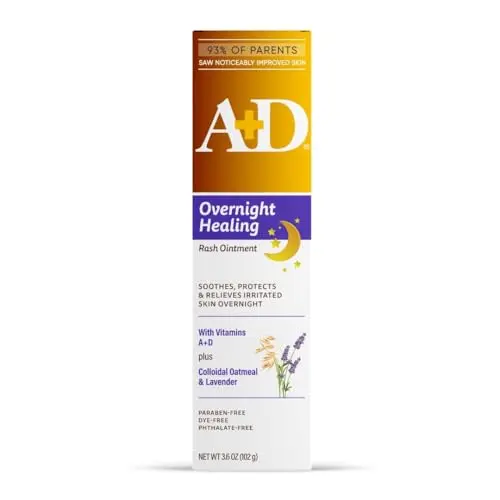 A+D Overnight Healing Diaper Rash Ointment tube