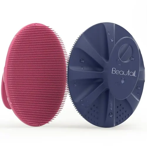 BEAUTAIL Pink and Blue Silicone Body Scrubber for Sensitive Skin