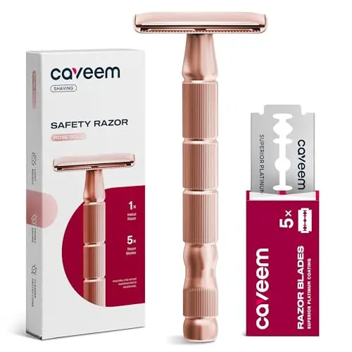 CAVEEM Rose Gold double-edge safety razor
