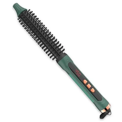 BANGMENG green mini heated round brush with digital display