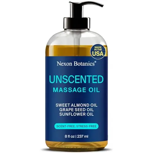 Nexon Botanics unscented massage oil with natural oils blend