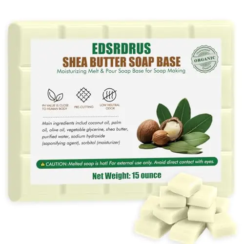 EDSRDRUS Shea Butter soap base pre-scored into small blocks