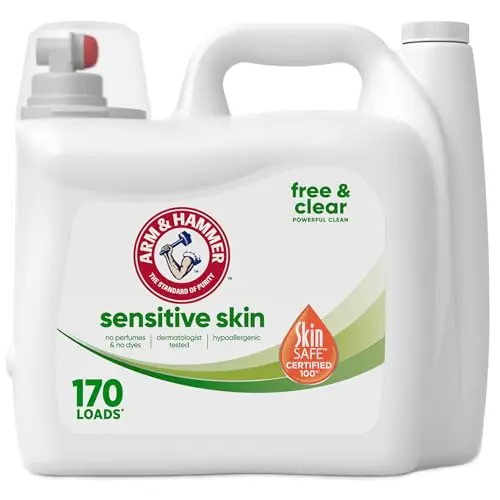 ARM & HAMMER Sensitive Skin Free & Clear liquid laundry detergent large bottle