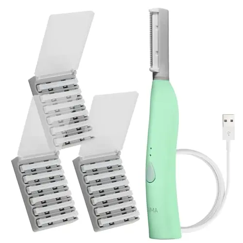 SPA SCIENCES SIMA rechargeable electric dermaplaning tool for facial exfoliation and hair removal.