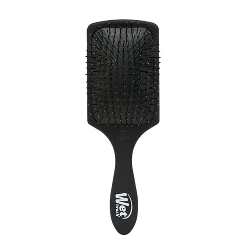 Wet Brush Paddle Detangler in Black Frost with rectangular head and plastic handle