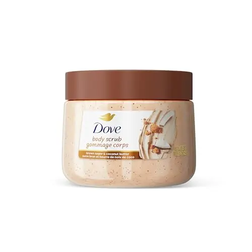 Dove Brown Sugar and Coconut Butter Body Scrub in a jar