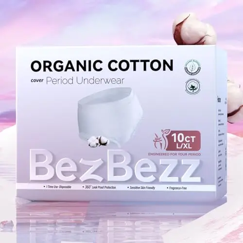 BezBezz Organic Cotton Disposable Period Underwear pack