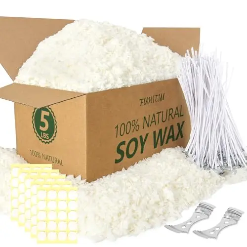 FUHITIM Soy Candle Wax Making Kit with a 5-pound bag of wax flakes
