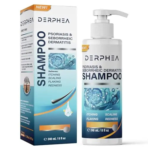 DERPHEA Psoriasis and Seborrheic Dermatitis Shampoo bottle for sensitive scalps