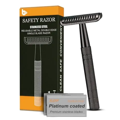 BULIMICA black stainless steel double-edge safety razor