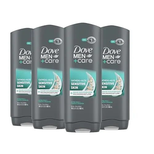 DOVE MEN + CARE Sensitive Skin Body & Face Wash bottle