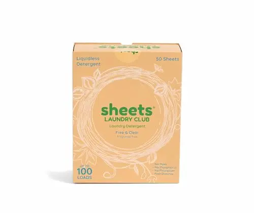 Sheets Laundry Club laundry detergent sheets with fragrance-free formula