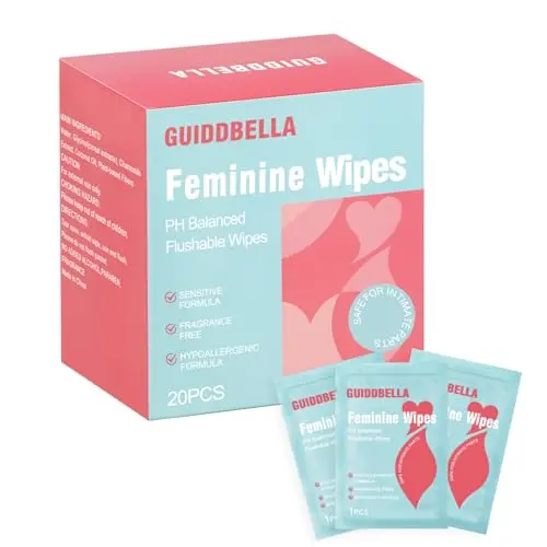 GUIDDBELLA individually wrapped flushable feminine wipes