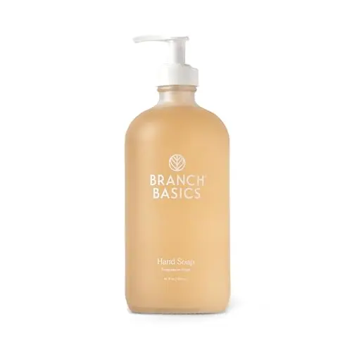 Branch Basics fragrance-free gel hand soap in glass bottle