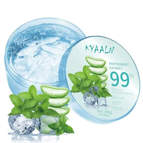 KYAALN Aloe Vera Gel for Face & Body with mint bottle