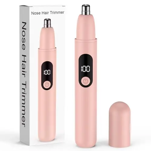 Bilitase pink portable USB rechargeable nose hair trimmer