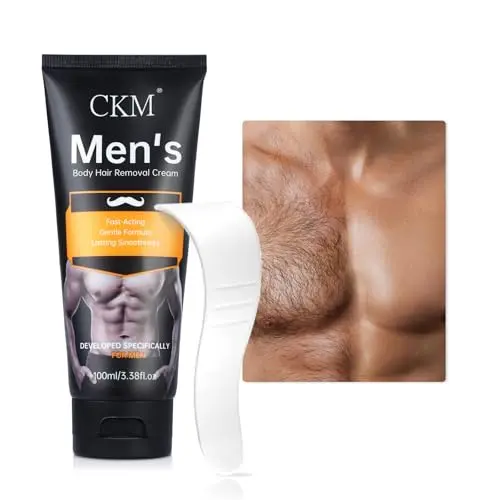 CKM Hair Removal Cream for Men with included application spatula