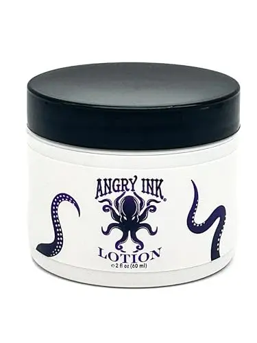Angry Ink Daily Tattoo Lotion in a jar