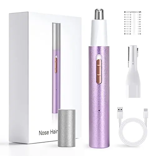 Ginity multicolor rechargeable nose and ear hair trimmer for women and men