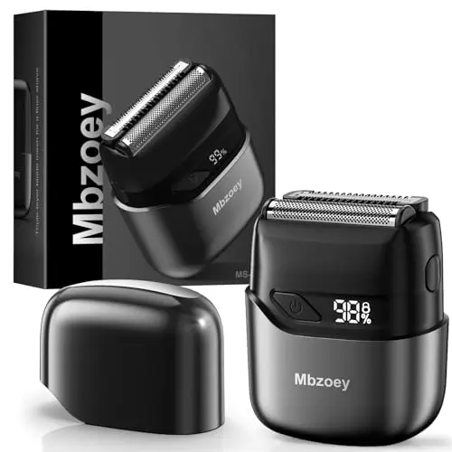 Mbzoey Mini Electric Foil Shaver with LED Display