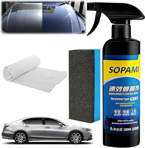 Biaoyun Car Coating Spray Set with bottle, sponge, and cloth