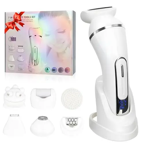 Aigomc white gentle facial hair removal device with dock