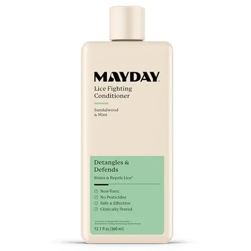 MAYDAY Lice Fighting Conditioner bottle with Sandalwood & Mint