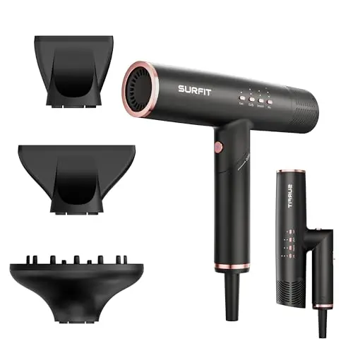 Surfit foldable travel hair dryer with diffuser attachment