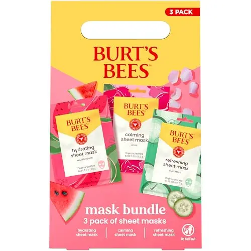 Burt's Bees facial sheet mask gift set with three varieties