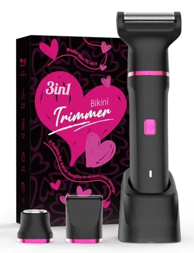 Risina waterproof electric foil shaver for women in black and pink