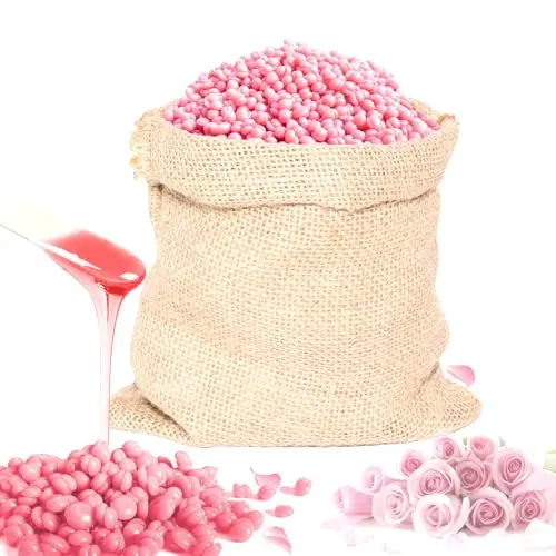 Makupala 5lb bulk bag of pink wax beads for coarse facial and body hair removal