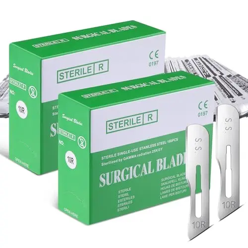 Geiserailie 200 pieces 10R Dermaplane Blades in two boxes