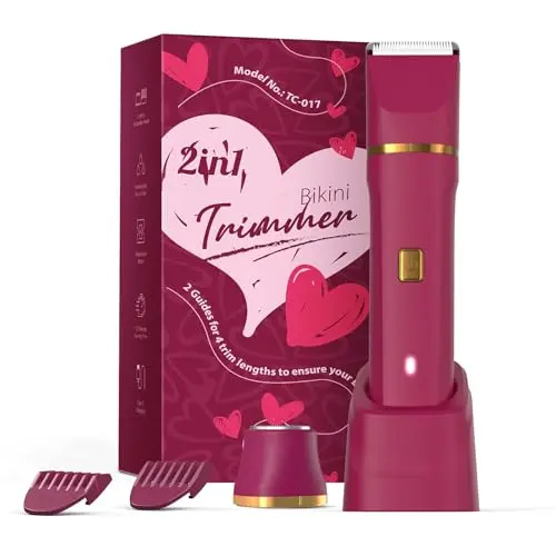 Risina women's electric razor with two heads for body and face