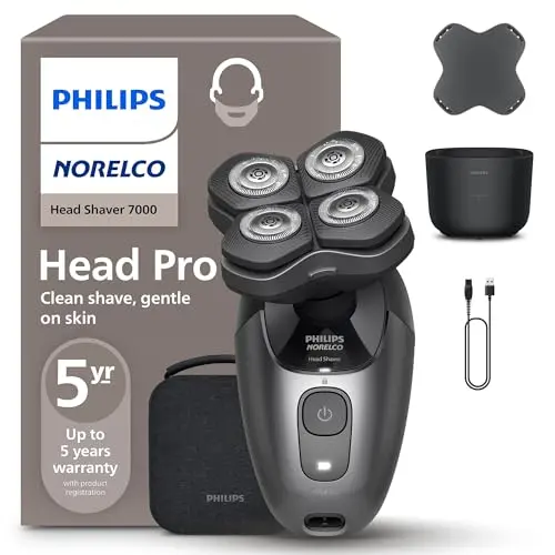 Philips Norelco Head Shaver Pro 7000 Series with 360 flexing head and charging station