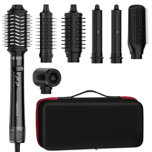 TASNEEM 7 in 1 rotating hot air styler with travel case