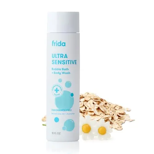 Frida Baby Unscented Fragrance-Free Bubble Bath and Body Wash bottle
