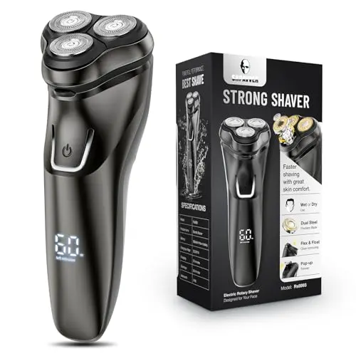 SHPAVVER Rs8993 men's cordless wet/dry rotary shaver in black