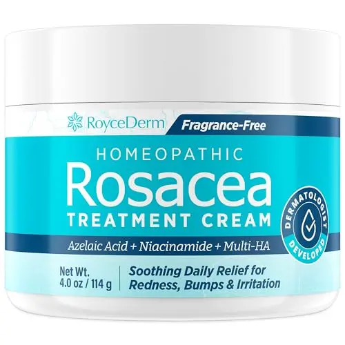 Roycederm Rosacea Treatment cream jar for face redness
