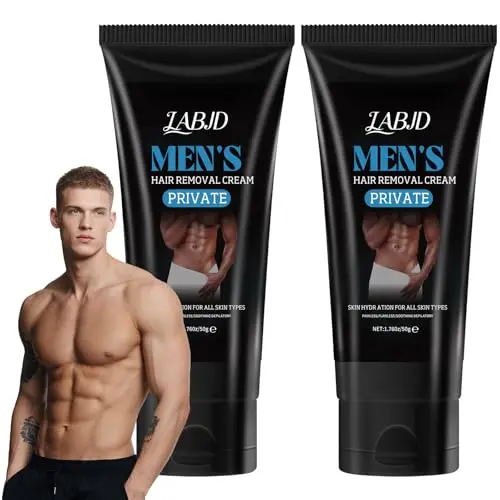 LABJD intimate hair removal cream for men in 2-pack