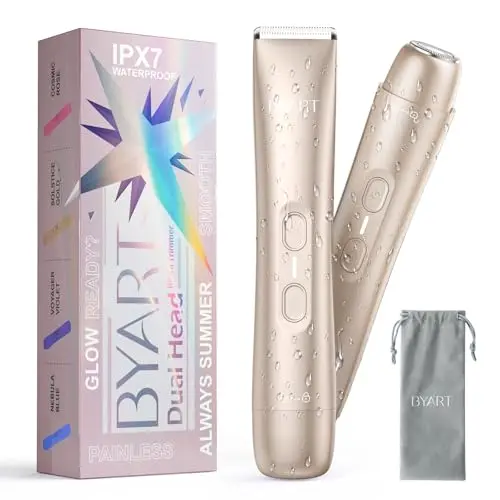 BYART Gold dual-head pubic hair trimmer for women